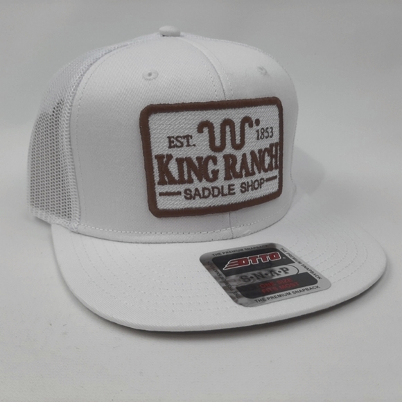 King Ranch Embroidered Patch Flat Bill Trucker Mesh Snapback Hat Cap - Picture 3 of 4